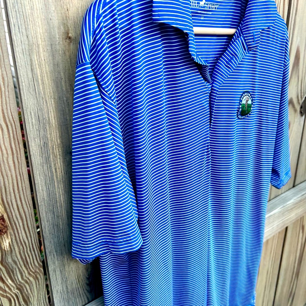 HL Sport Polo Shirt Luxury Performance Mens Carolinas GOLF ASSOCIATION Sz. M - Picture 2 of 10